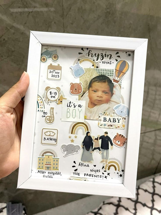 new born baby frame handmde