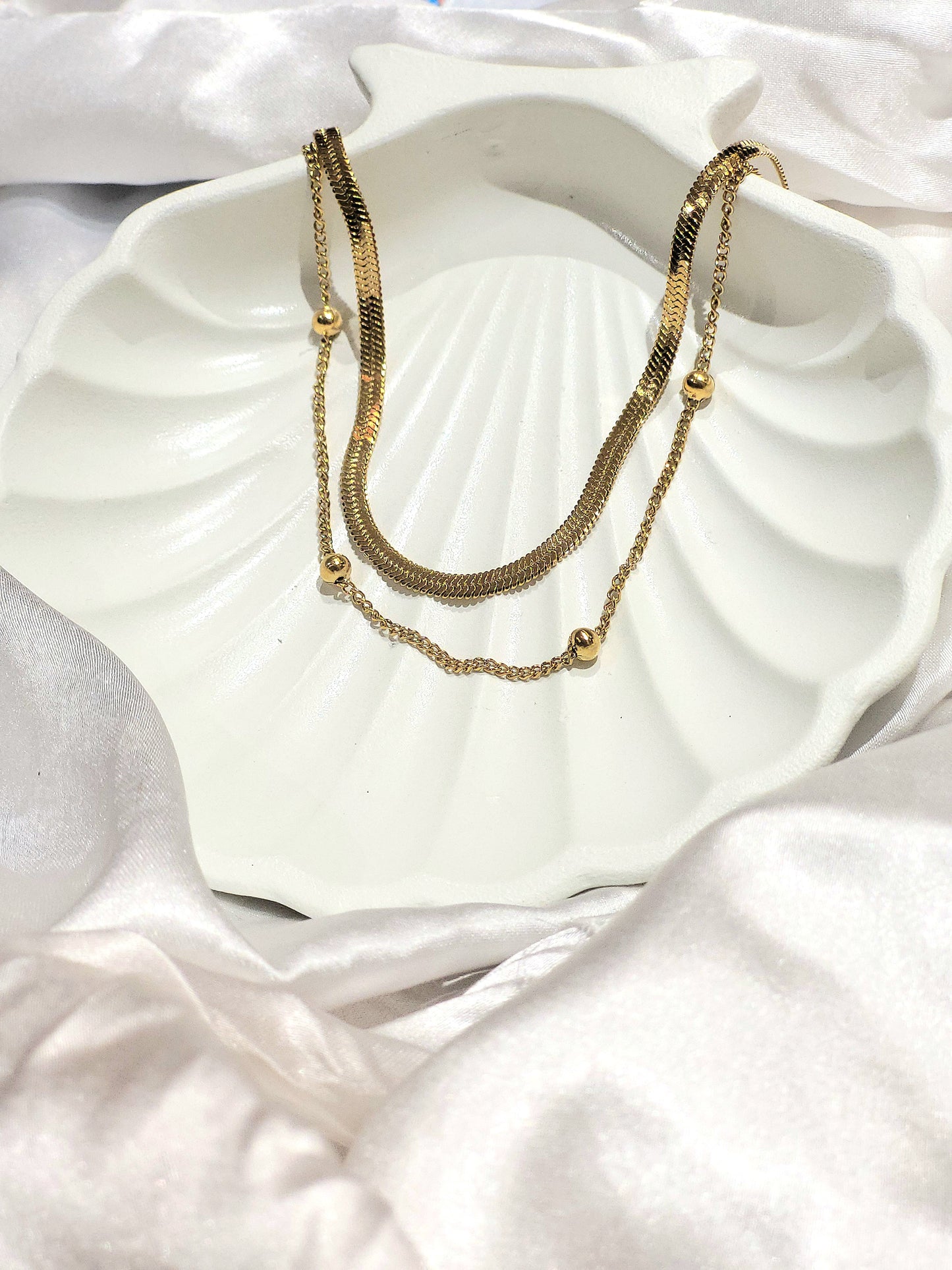 Golden Dusk Layered Necklace
