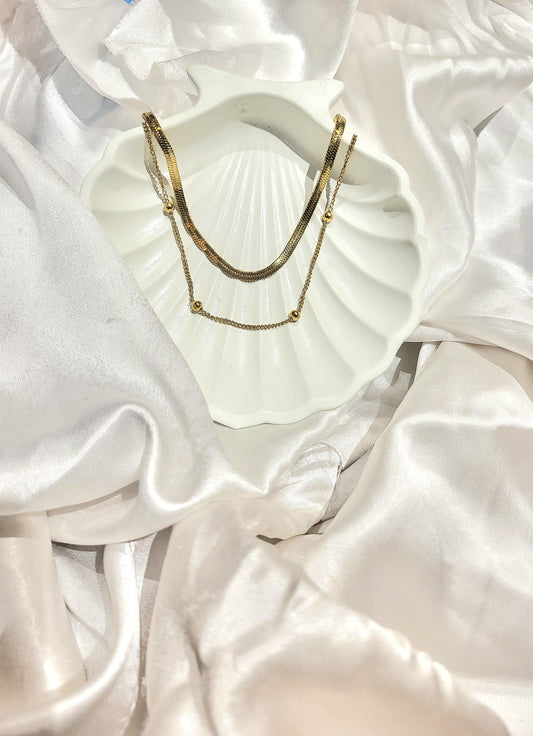 Golden Dusk Layered Necklace