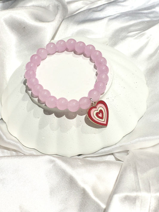 Heart glow charm bracelet