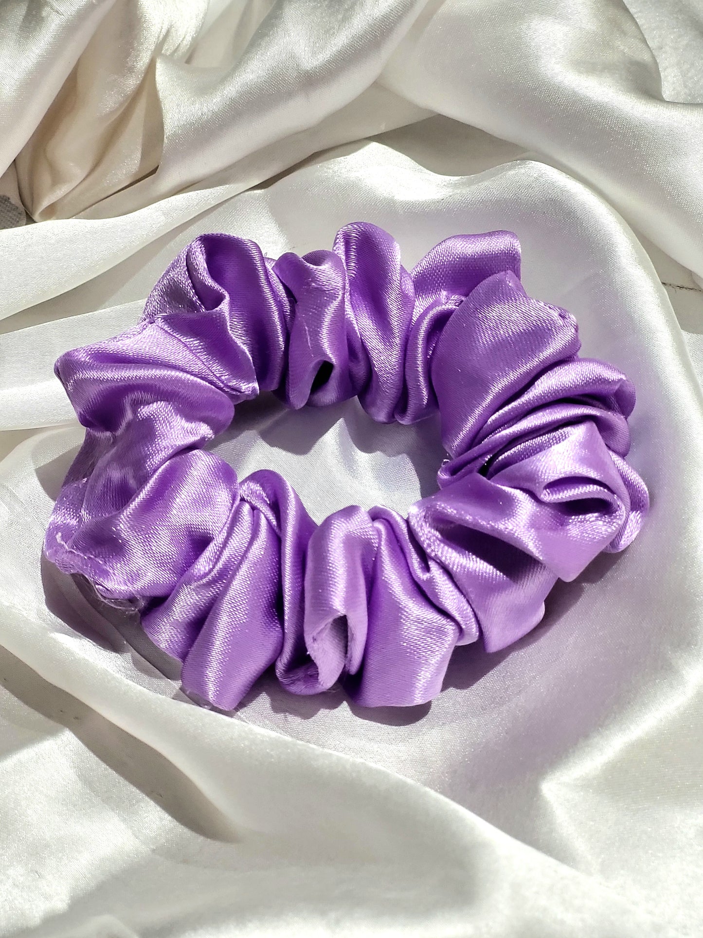 Lilac Dream Satin Scrunchie