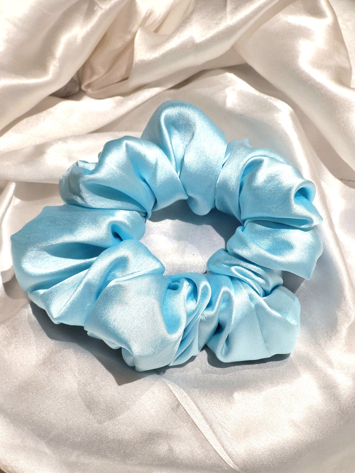 💙 Sky Blue Satin Scrunchie 💙