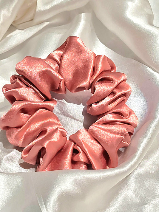 Rose Blush Satin Scrunchie
