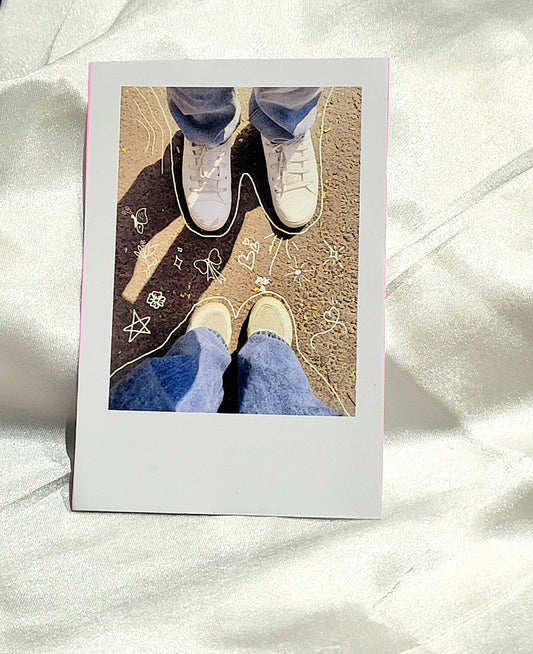 Side by Side Aesthetic Footstep Polaroid