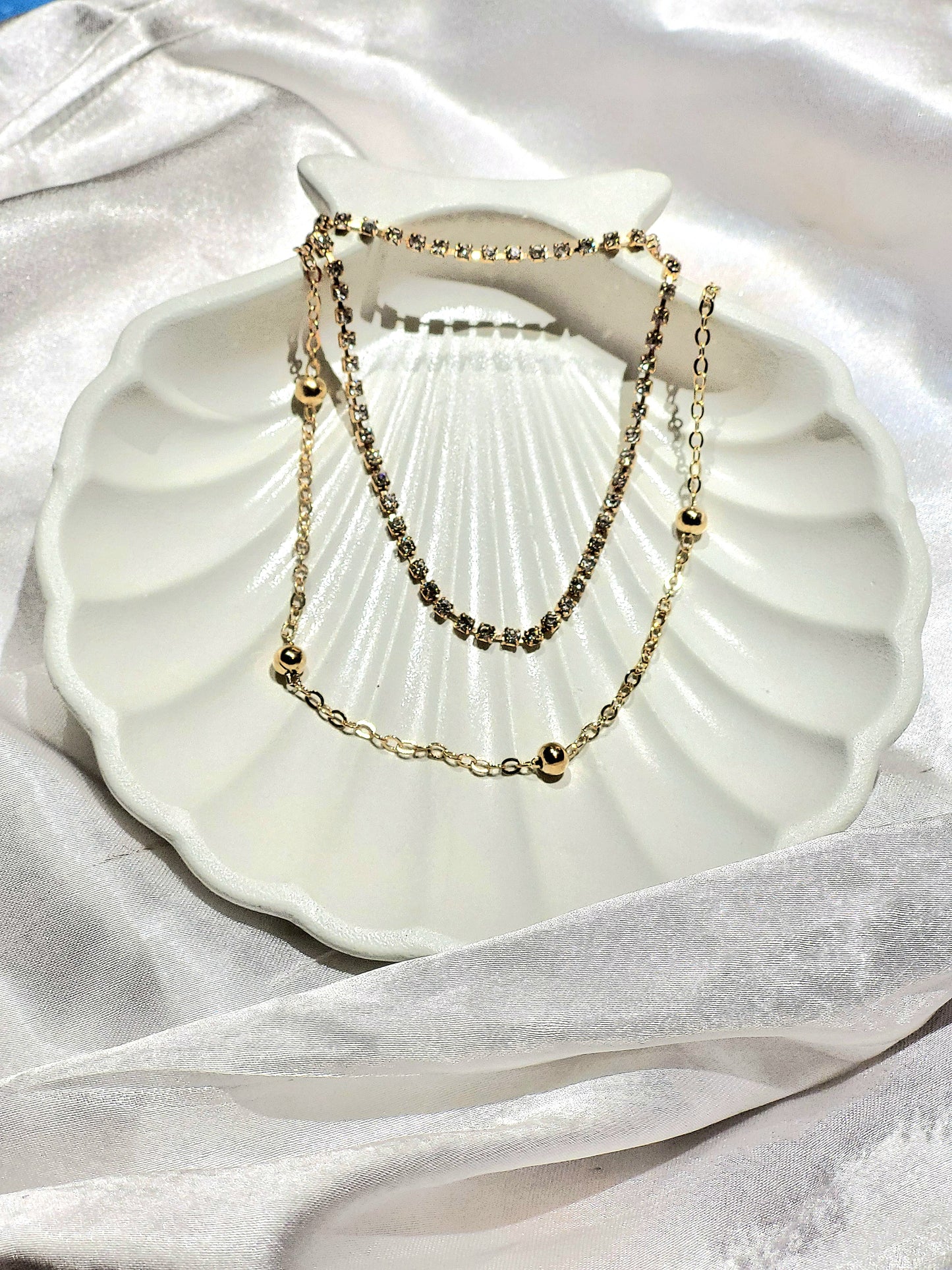 Golden Glimmer Duo Necklace