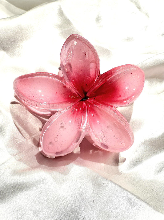 Tropical Bloom Hair Claw – Rose Pink Edition