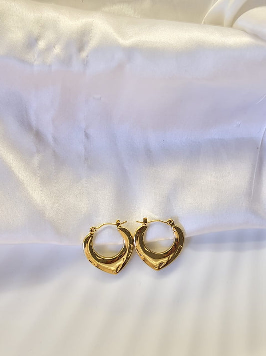 Golden Heart Glow Hoops