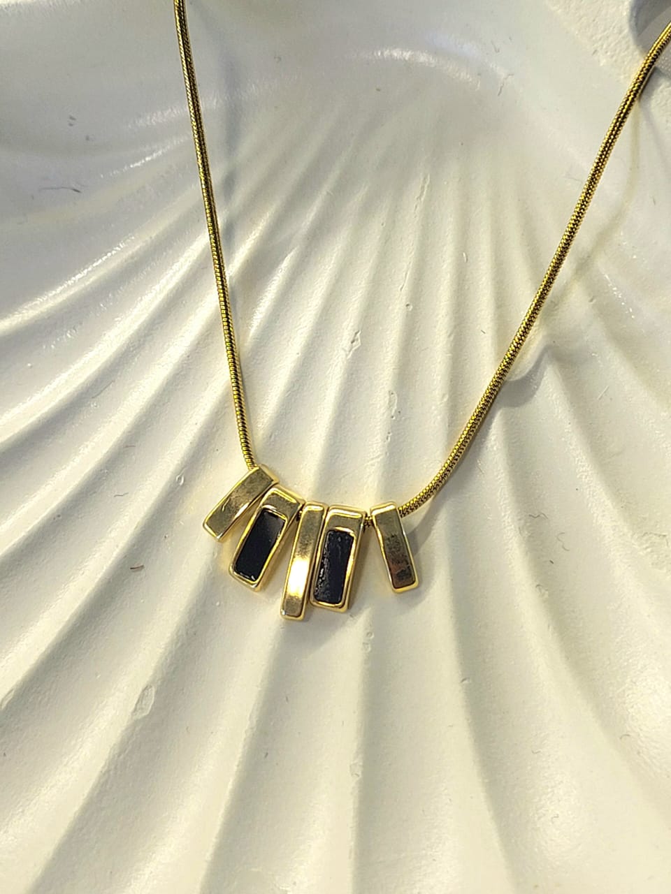 Noir Luxe Bar Necklace