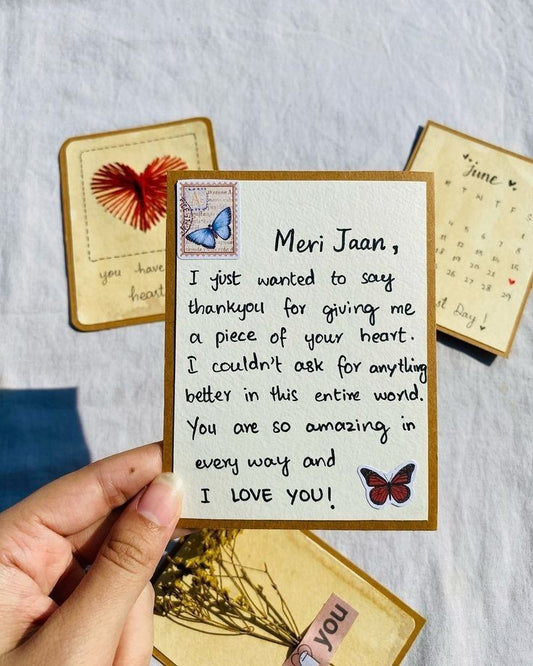 Handcrafted Love Message Card