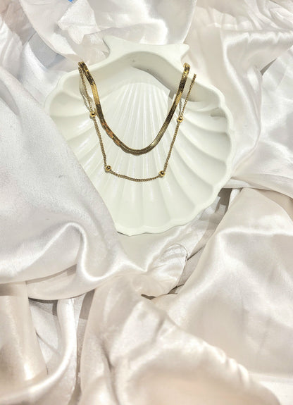 Golden Dusk Layered Necklace