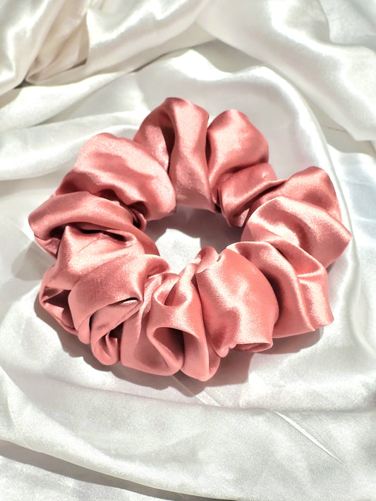 Blush Bloom Satin Scrunchie