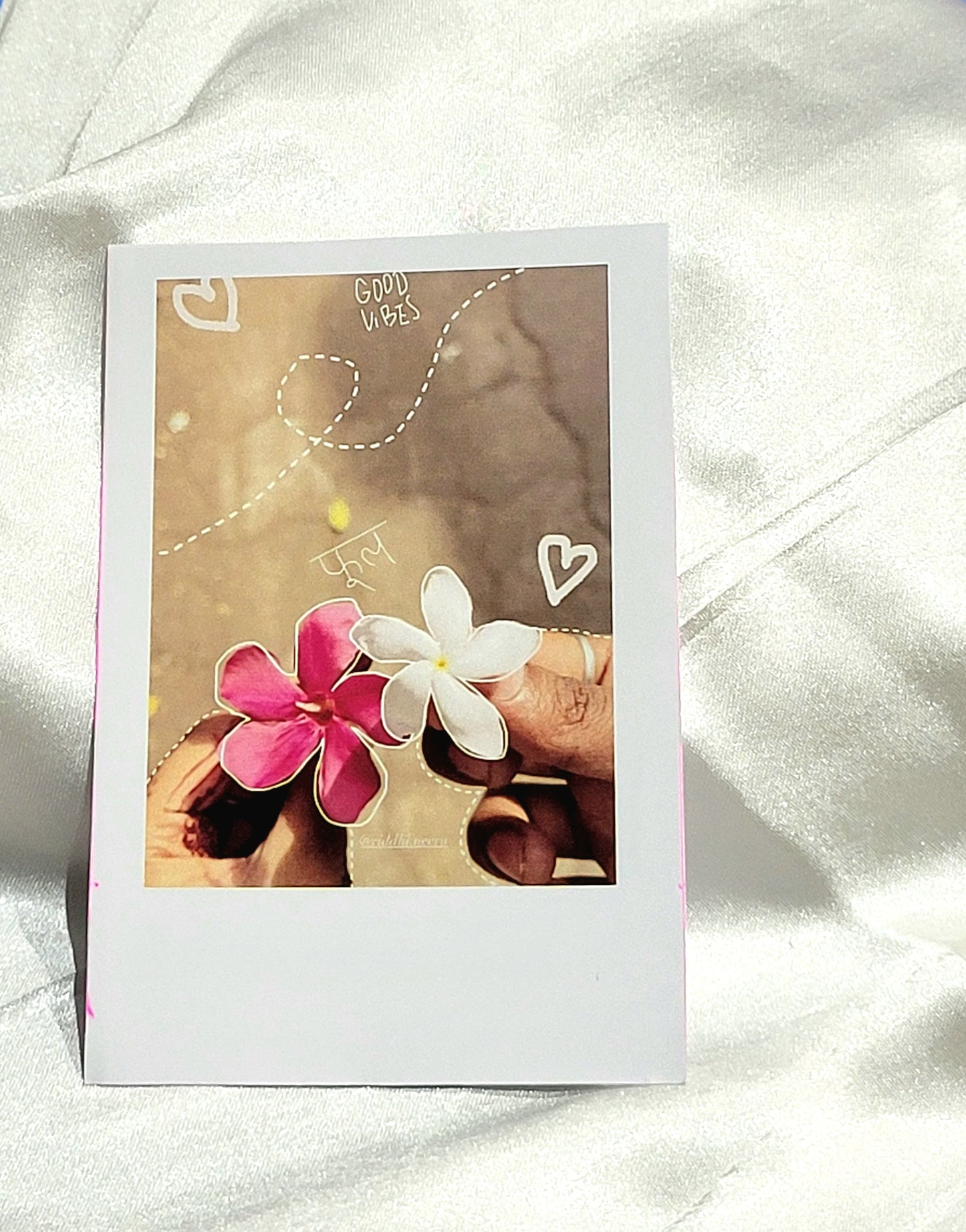 Good Vibes  Floral Polaroid