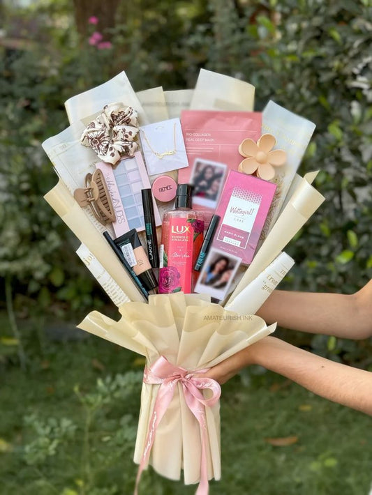 Glam Bloom – Makeup & Self-Care Gift Bouquet