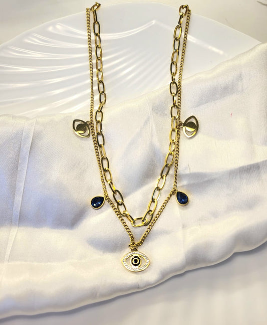 Midnight Aura Layered Necklace
