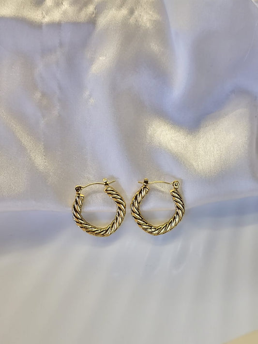 golden swirl hoops