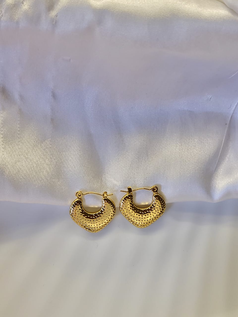 Golden Aura Textured Hoops