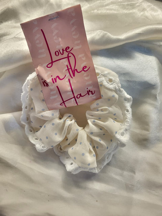 Dreamy Dot Lace Scrunchie