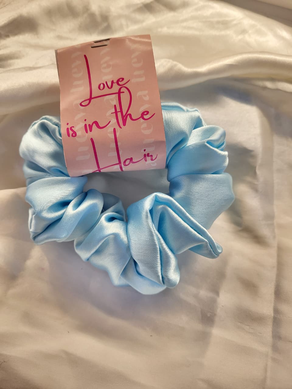 Ocean Glow Satin Scrunchie