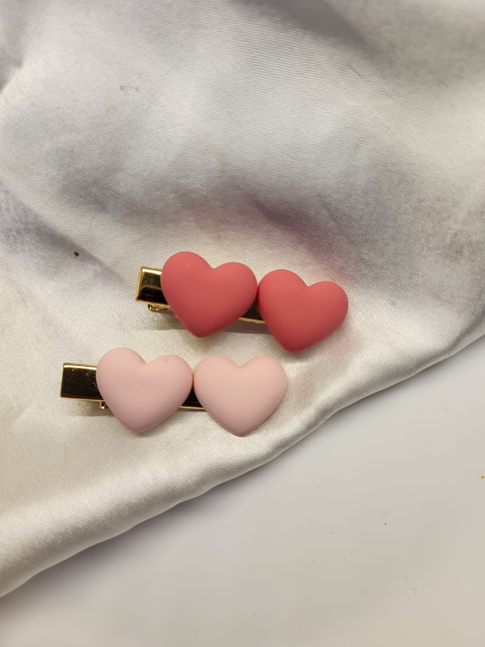Double Heart Hair Pins