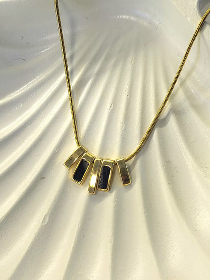 Noir Luxe Bar Necklace