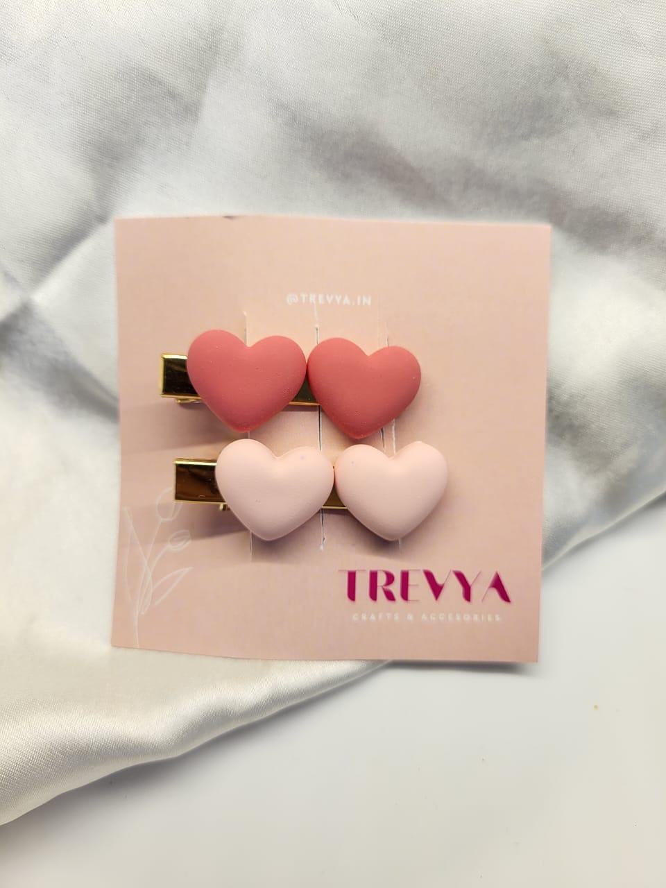 Double Heart Hair Pins