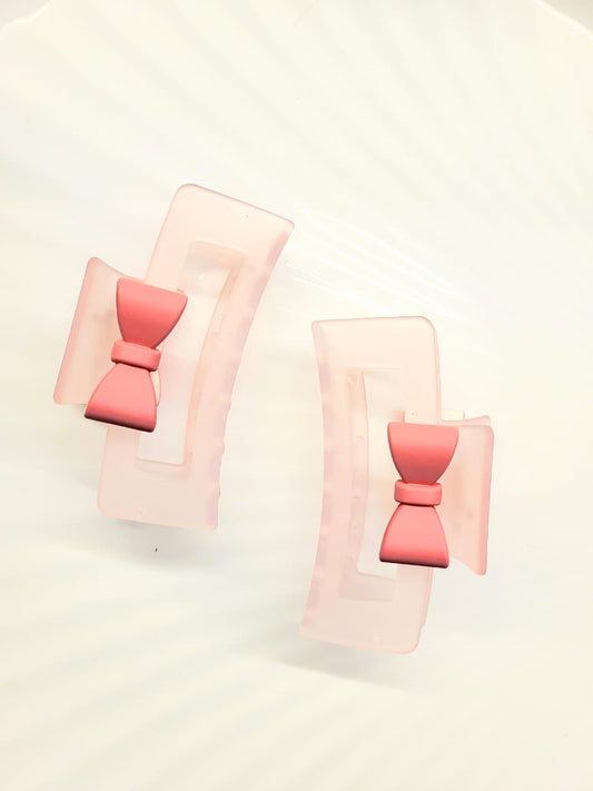 Blush Bow Claw Clip ( 1 PIECE )