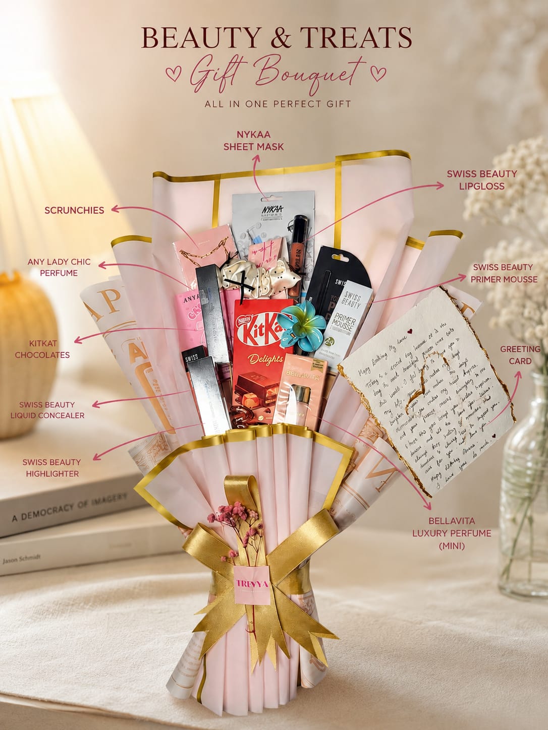 Glam Bloom – Makeup & Self-Care Gift Bouquet