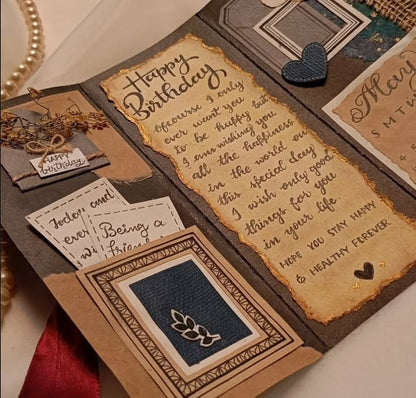Vintage Birthday Scrapbook Card