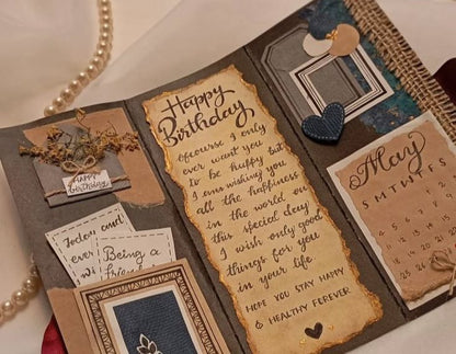 Vintage Birthday Scrapbook Card