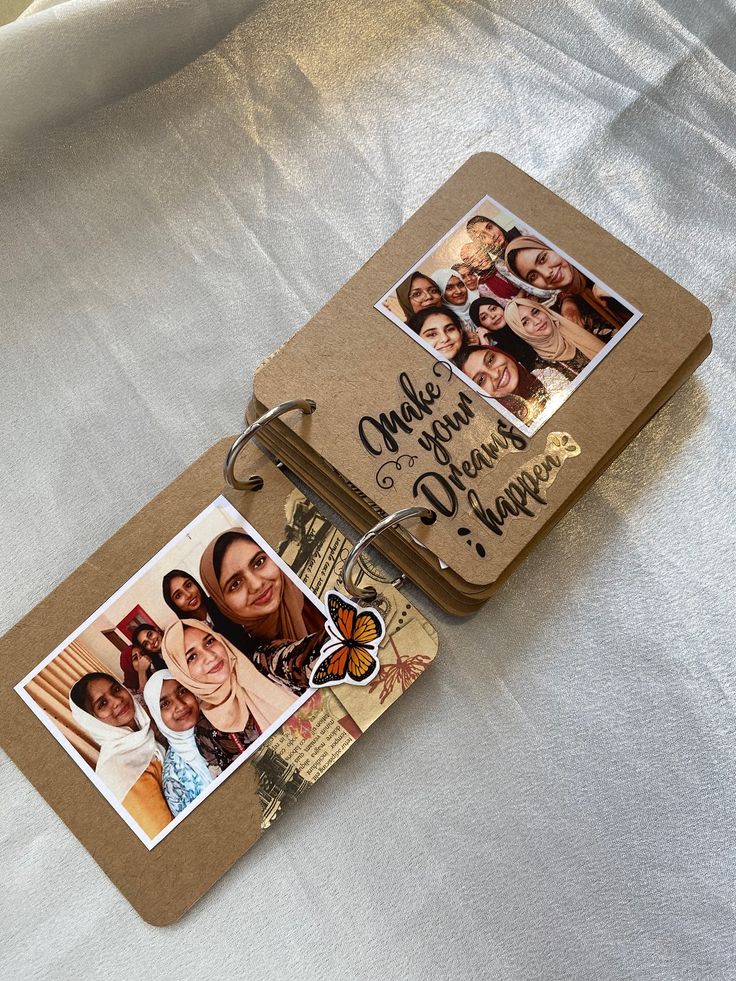 Personalized ring bound mini scrapbook